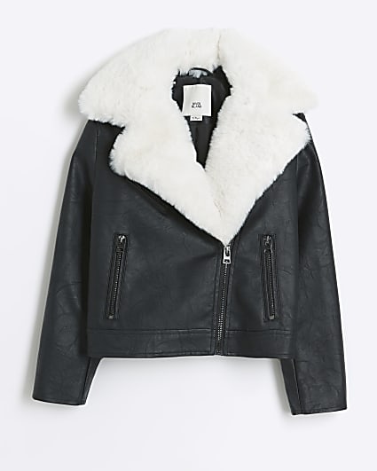 Girls Leather Look Jackets River Island