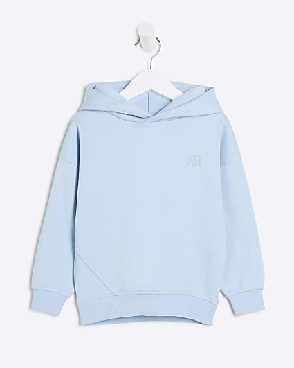 Mini Boys Blue RI Embroidered Hoodie