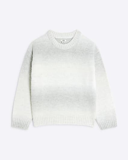 Boys Grey Space Dye Jumper