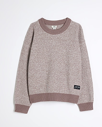 Boys Pink Speckled Jumper