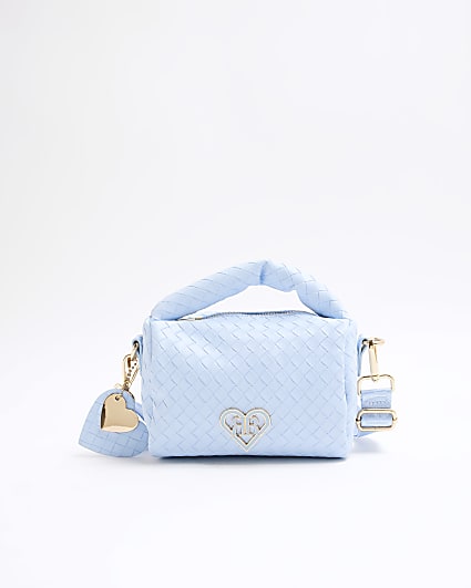 Girls Blue Woven Grab Bag