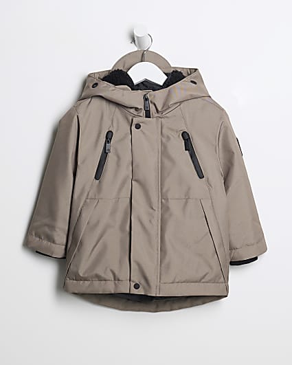 Mini boys stone parka jacket