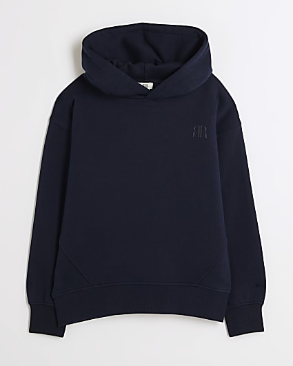 Boys navy RI hoodie