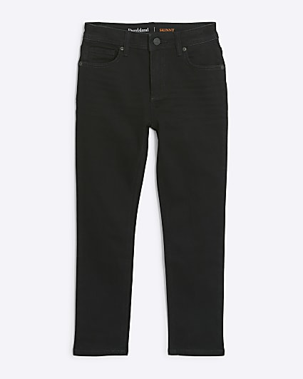 Boys black denim relaxed skinny jeans