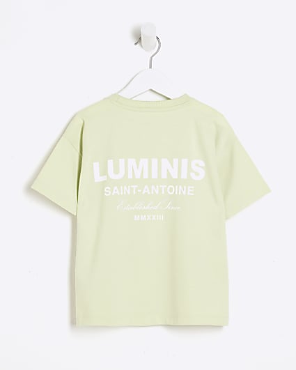 Mini boys lime green graphic t-shirt