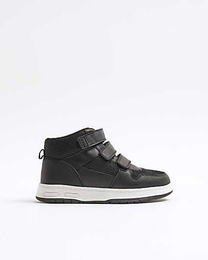 Boys black high top trainers