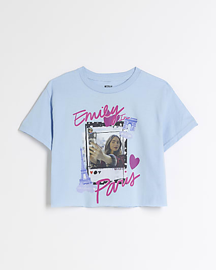 blue Emily in Paris graphic t-shirt