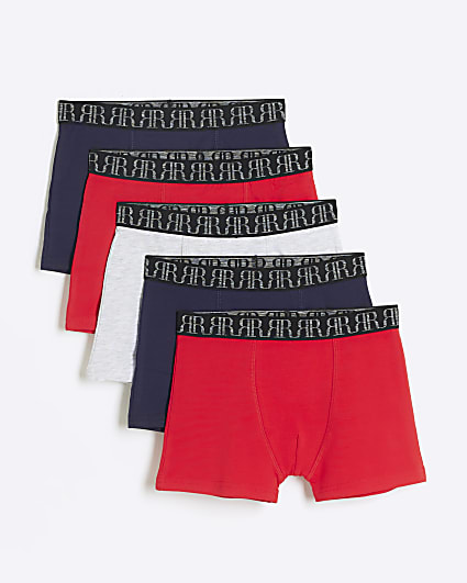 Boys Red Boxers 5 Pack