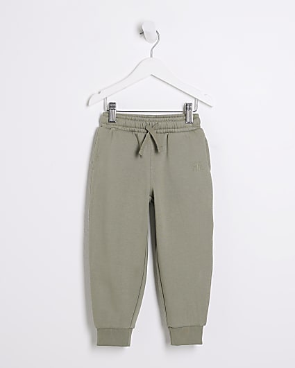 Mini boys khaki RI cuffed joggers