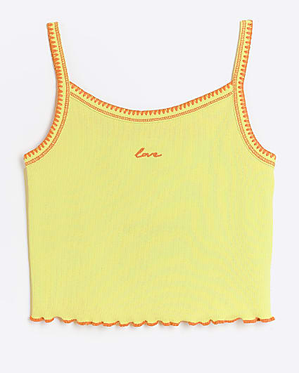 Girls lime whipstitch cami