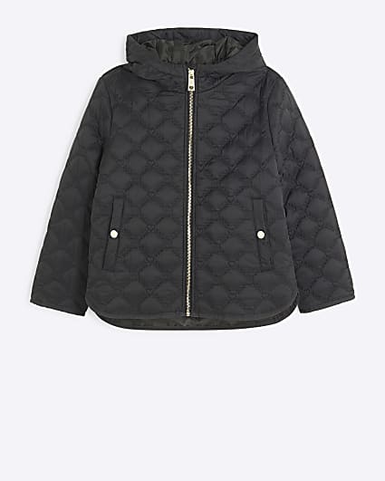 Girls Black padded puffer jacket