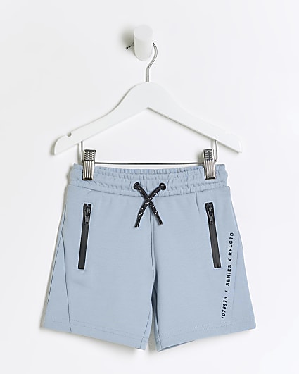 Mini boys blue tech shorts