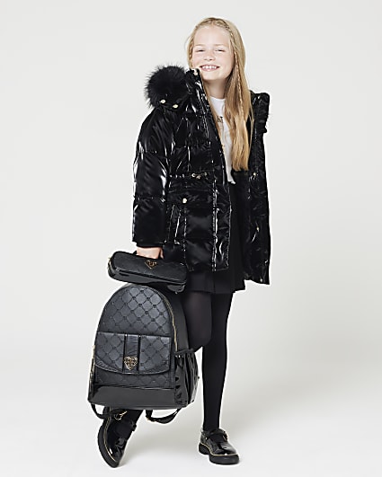 Girls smart black coat hotsell