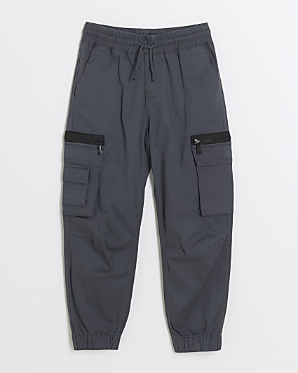 Boys grey cargo trousers