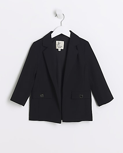 Mini girls black blazer