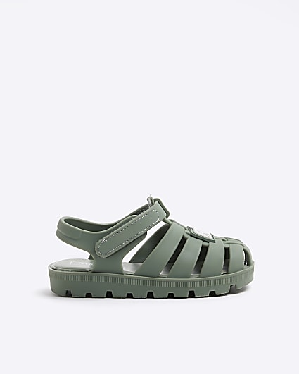 Mini boys khaki jelly gladiator sandals