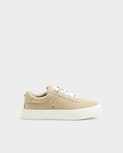 Boys stone nubuck smart trainers