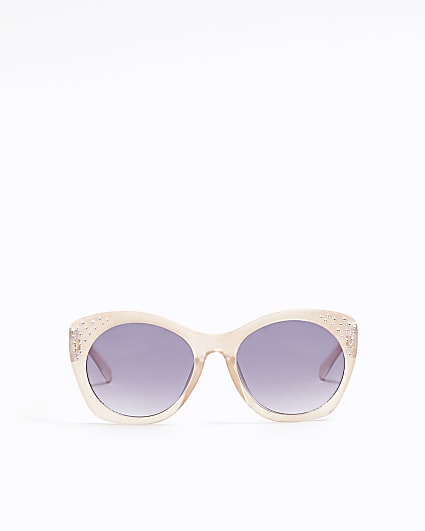 Mini girls pink embellished sunglasses