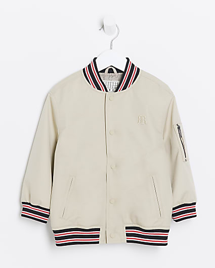 Mini boys Beige bomber jacket