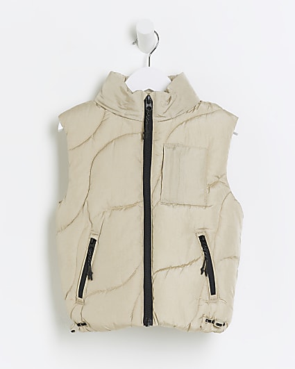 Mini stone wave padded gilet