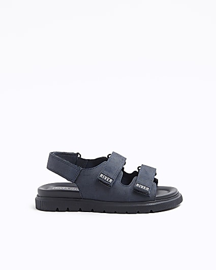 Boys Navy Double Strap Sandals