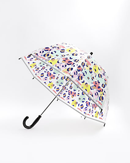 Girls Yellow leopard print umbrella