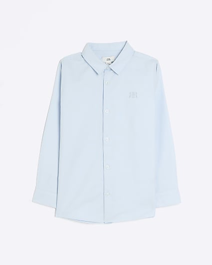 Boys blue long sleeve oxford shirt