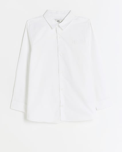 Boys white long sleeve oxford shirt