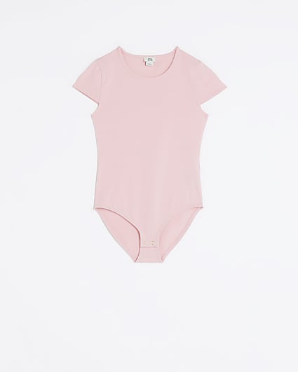 Girls pink scoop neck Bodysuit