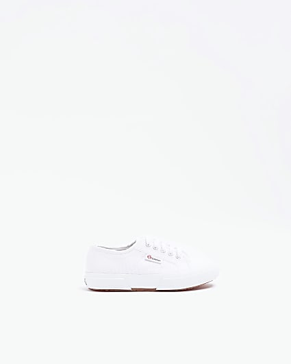 Boys White Lace Up Superga Trainers