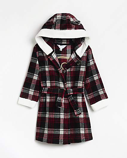 Mini Red Cosy Check Dressing Gown