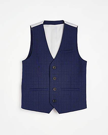 Boys Blue suit waistcoat