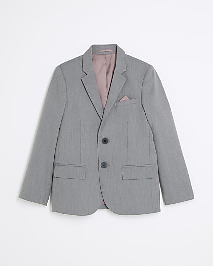 Boys grey tailored suit jacket