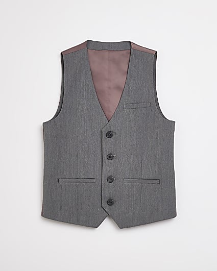 Boys grey suit waistcoat