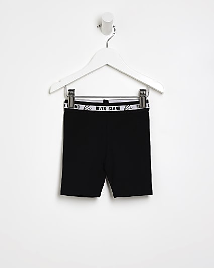 Mini girls black RI Cycling Shorts