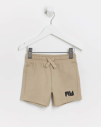 Mini boys stone RR jersey shorts