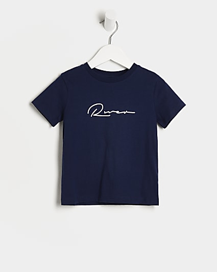 Mini boys navy River t-shirt