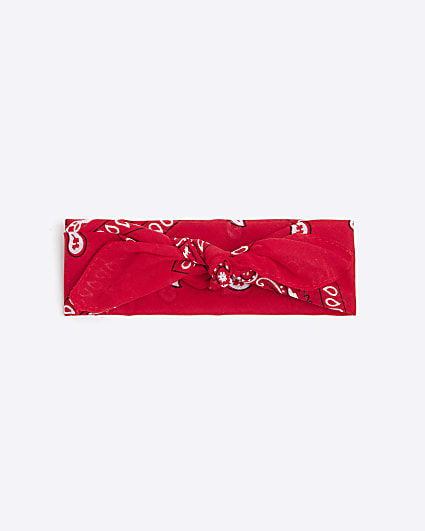 Red Paisley Hair Scarf