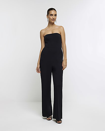 Black bandeau jumpsuit