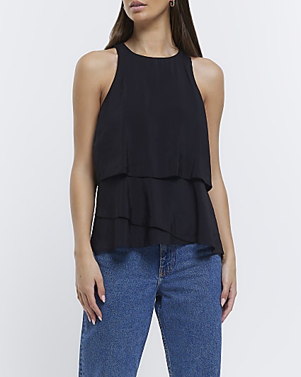 Black Sleeveless Cami Top