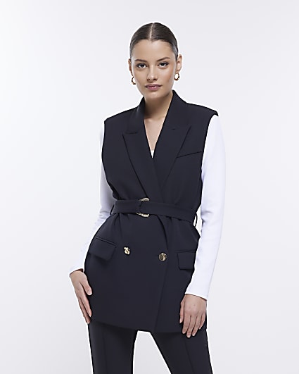 Black Belted Waistcoat