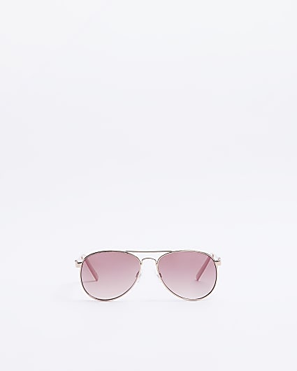 Rose gold aviator sunglasses