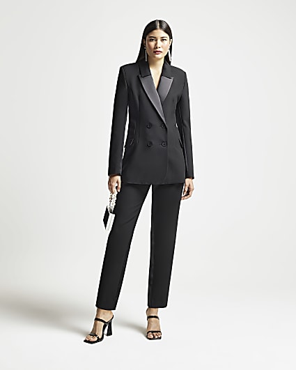 Black RI Studio low rise slim leg trousers