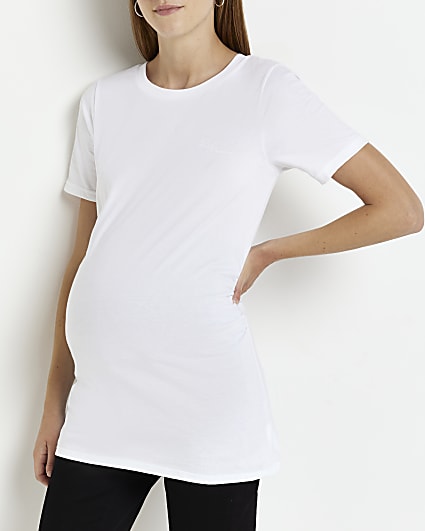 Maternity white stripe t-shirt multipack