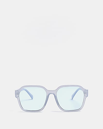 Blue oversized sunglasses