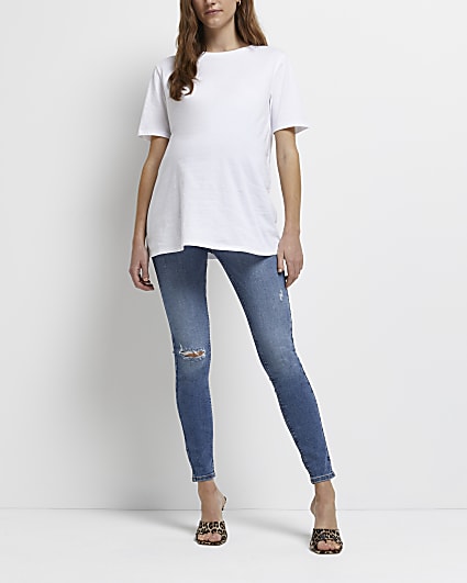 Blue Molly mid rise maternity skinny jeans