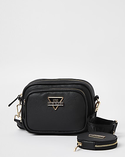 Black RI branded cross body bag