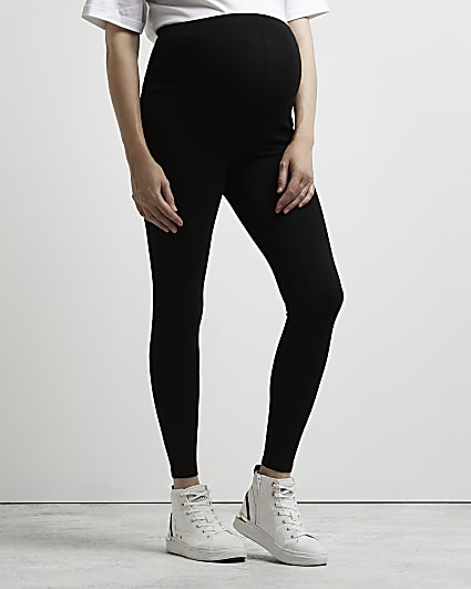 Black high waisted maternity leggings