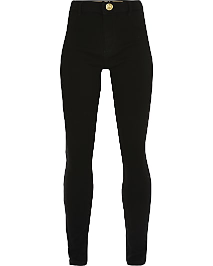 Girls black Molly mid rise jeggings