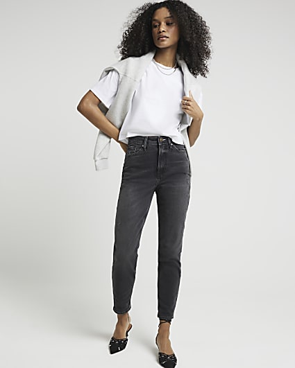 Black Sculpt Mom Jeans